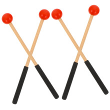 2 Pairs Marimba Mallets with Maple Handles for Xylophone, Balanced Sound and Comfortable Grip