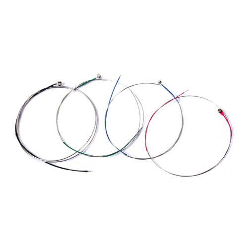 Violin E Strings Silver Wound 4 Pack with Bright Projection Sound and Durable Stable Tuning