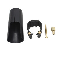 Artificial Leather Saxophone Mouthpiece Ligature Clamp with Bakelite Cap for Secure Reed Position