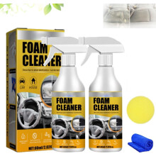 Car Interior Cleaner Foam Spray 2PCS, Fast Foam Cleaning for Car Seats, Upholstery and Dashboard