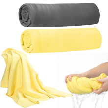 2 Pcs Extra Large Chamois Car Drying Towel 55x35 Inch Ultra Absorbent Scratch Reusable Set