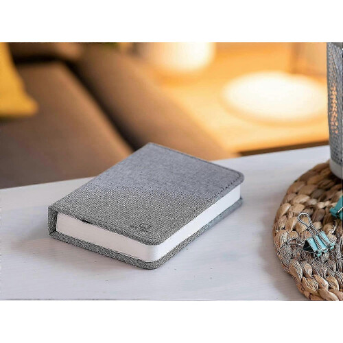 (Mini, Grey) Smart Linen Book Desk Lamp with USB Rechargeable LED Light for Work Office 2