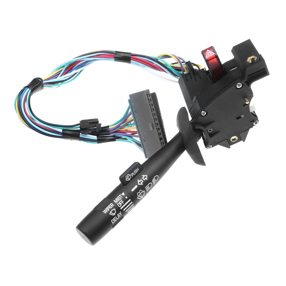 Turn Signal Switch For Chevy Gmc Cadillac, Windshield Wiper Lever Replacement With 32Pin Connector Black 9073542067856