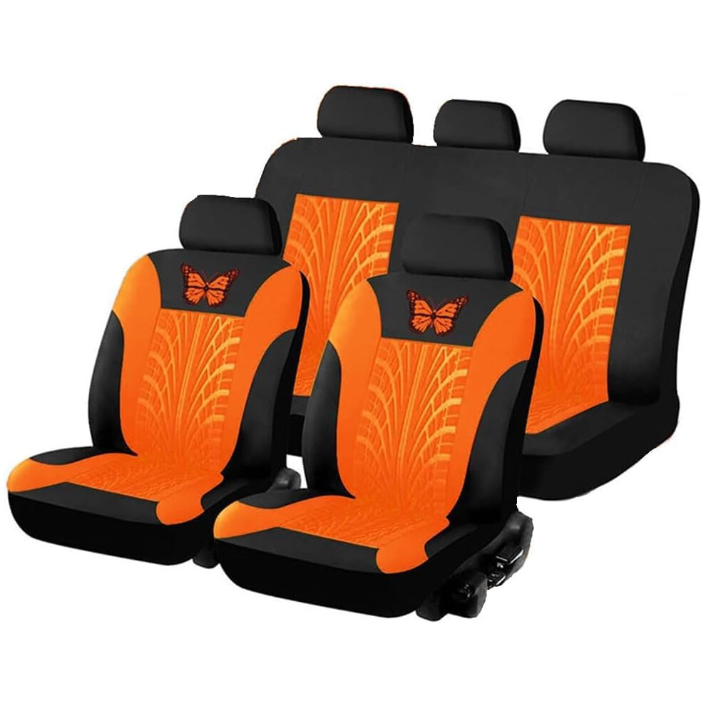 Car Seat Covers Full Set For Ford Ranger 2020Â2025, Breathable Cushioned Protector With AntiâKick Pad, Fâ Orange 9351714546546