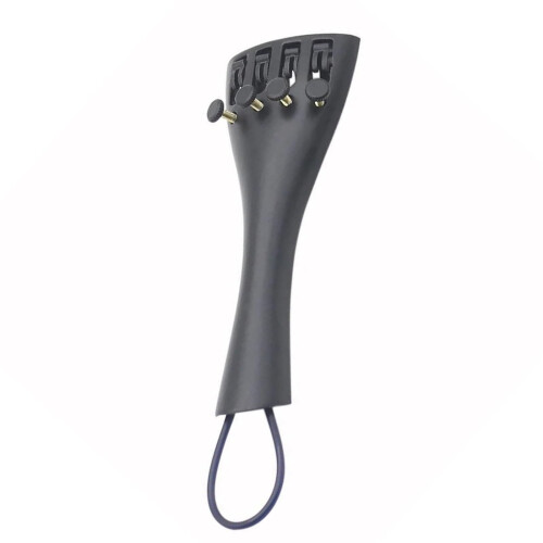 Black Violin Tailpiece for 4/4 Violin, Durable Full Size Tail Plate Replacement with Secure Fit