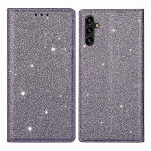 (Style B) Magnetic Phone Case with Glittery PU Leather and TPU Card Holder for a Certain Brand Galaxy A35 5G