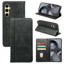 (Style F) Wallet Case Leather Phone Cover for Compatible Brand Smartphone with Strong Magnetic Closure