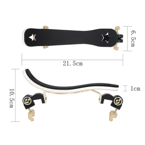 Adjustable Violin Shoulder Rest 3/4 4/4 Thickened Sponge Pad NonSlip Comfortable Black Cushion 1