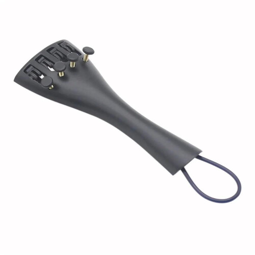 Black Violin Tailpiece for 4/4 Violin, Durable Full Size Tail Plate Replacement with Secure Fit 2