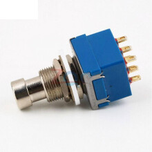3PDT True Bypass Footswitch for Guitar Pedals, Durable Metal Stomp Switch 9 Pin Replacement
