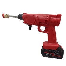 24V Cordless Pressure Washer Rechargeable  Pressure Water Gun for Car Wash and Floor Cleaning Red