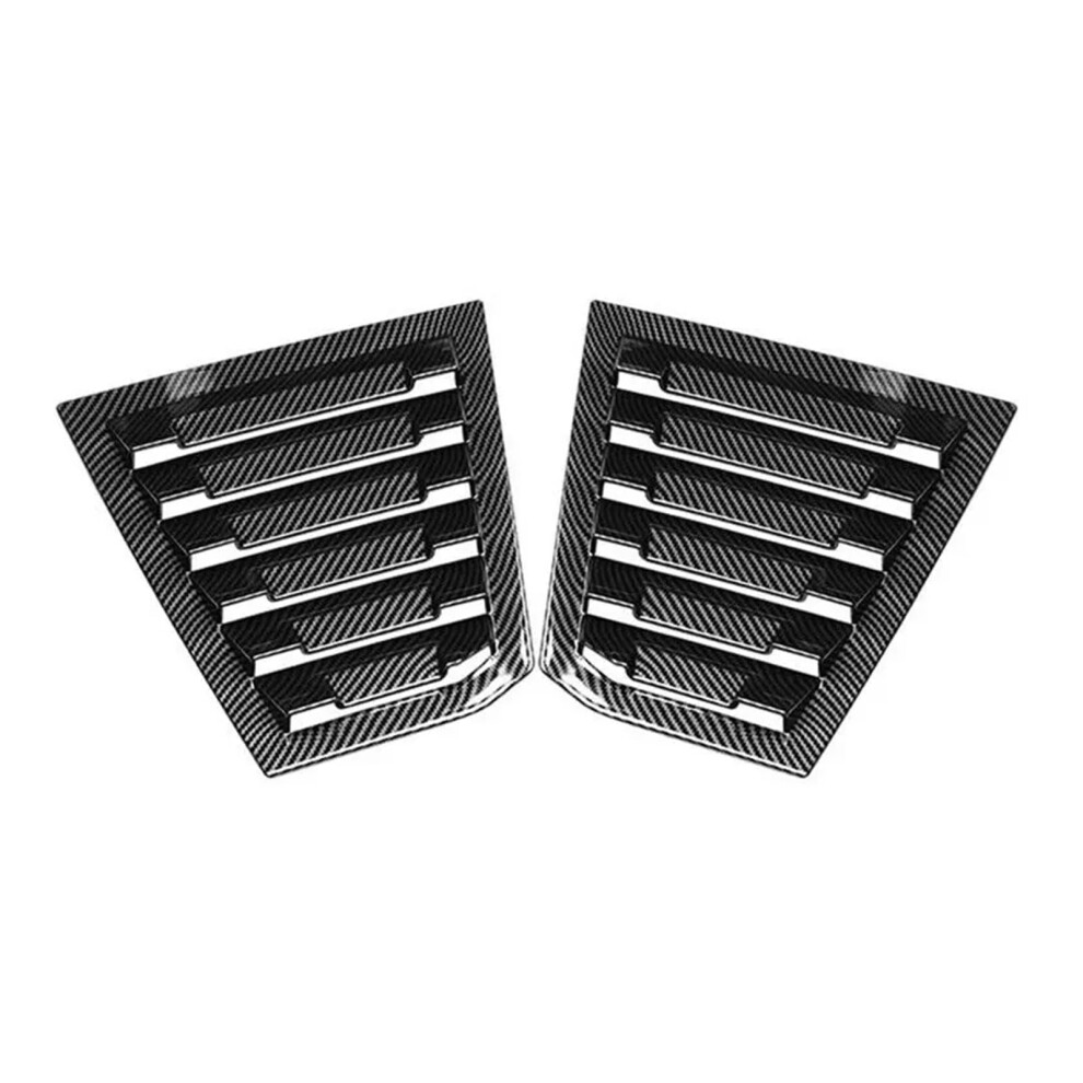 Carbon Fiber Look Rear Window Louver Cover For Chevy Cruze 20162019, Sporty Gloss Trim Black 9330225398745