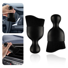 2PCS Car Detailing Brush Set with Anti‑Scratch Soft Bristles for Air Vent and Dashboard Interior Cleaning