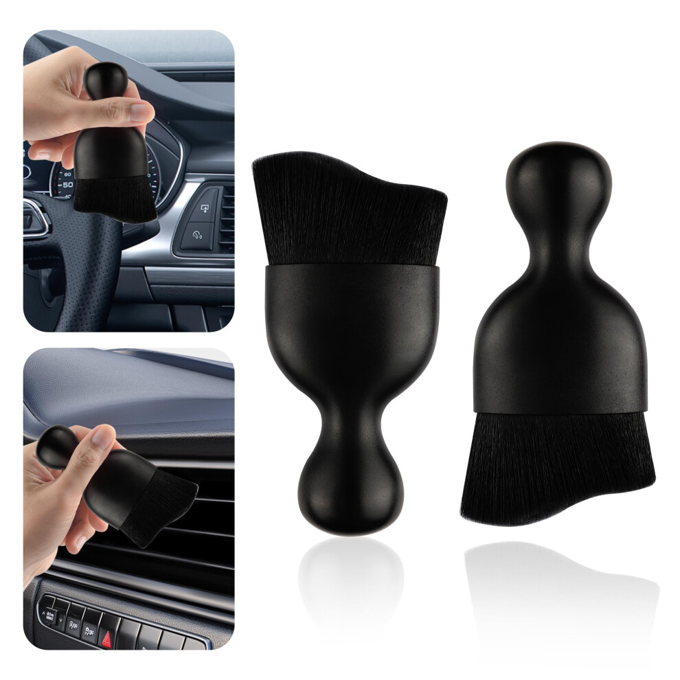 2Pcs Car Detailing Brush Set With AntiâScratch Soft Bristles For Air Vent And Dashboard Interior Cleaning 9771547921639