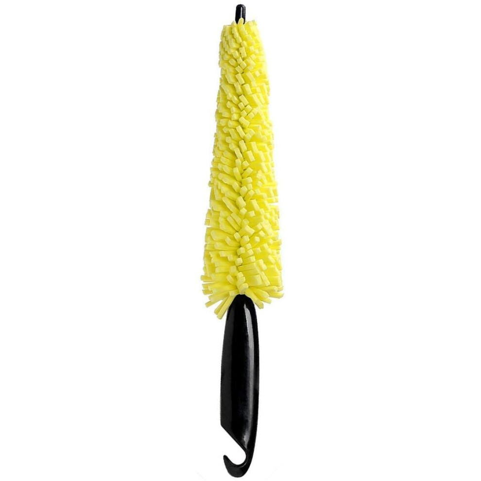 Car Wheel Cleaning Brush Microfiber Wheel And Rim Cleaner For Car Motorcycle Deep Clean Scratch Yellow 9073542068457