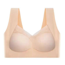 (3XL, Apricot) Lynsie Bra Strapless Mesh Sexy Seamless Push up Wireless Anti Sagging Plus Posture Correcting Comfor