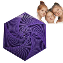 (Purple) Black Fractal Fidget Hexagon Stress Reliever Toy