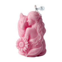 Wolf Girl Aromatherapys Candle Ornament Soys-F692 Pink No. 3