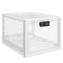 Large Capacity Medication Lock Box with Combination Code, Secure Medicine Storage for Home and Fridge