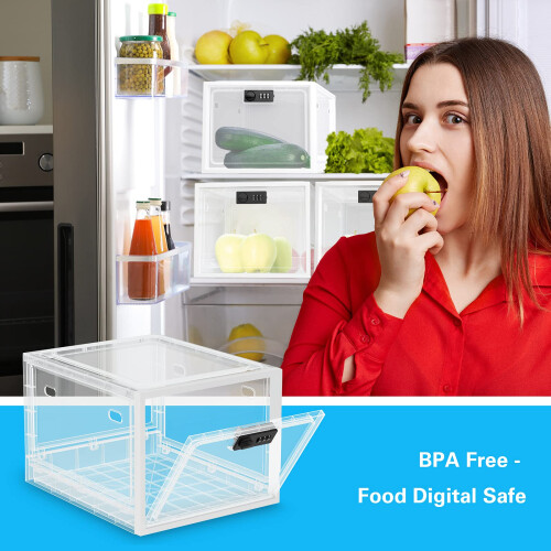 Large Capacity Medication Lock Box with Combination Code, Secure Medicine Storage for Home and Fridge 2