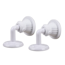 Self Adhesive Silicone Door Stopper 2 Pack Noise Reduction Drill Wall Protector for Home and Office White