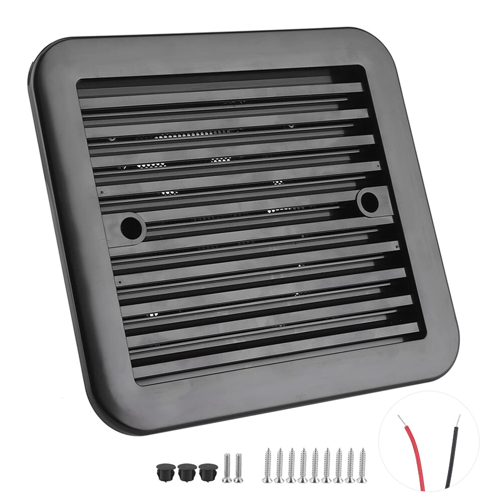 12V Cooling Fan For Car Truck Rv, Powerful Airflow Output, Low Noise Brushless Ventilation Fan Black 9771547921981