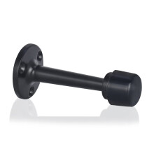 12 Pack Heavy Duty Wall Mounted Door Stopper with Black Silicone Bumper, Durable Zinc Alloy for Home and Office