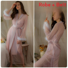 (PinkRobe,OneSize)Abito da notte donna elegante in raso con comodo tessuto traspirante per camera da letto hotel e