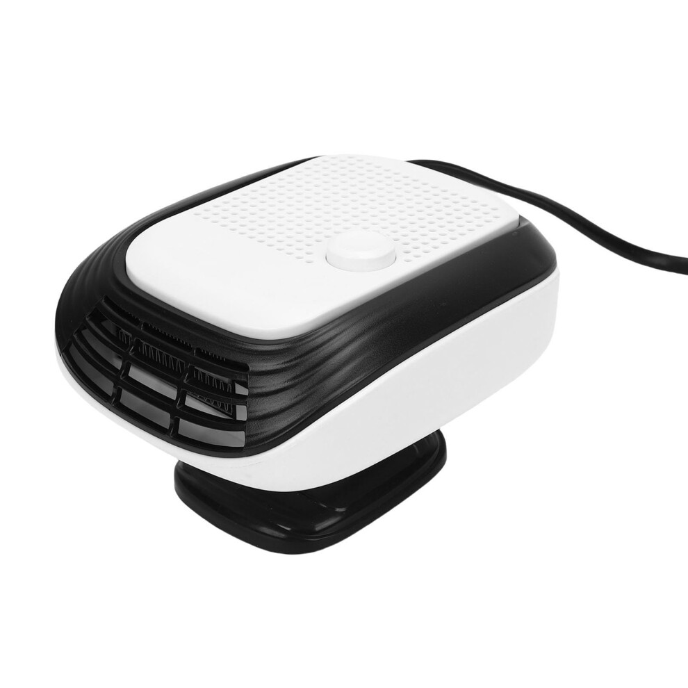 12V Car Heater Defroster 120W Fast Heating And Cooling For Windshield, 360 Rotation Plug In Cigarette Lighter ( And White) Black/White 9771547922049