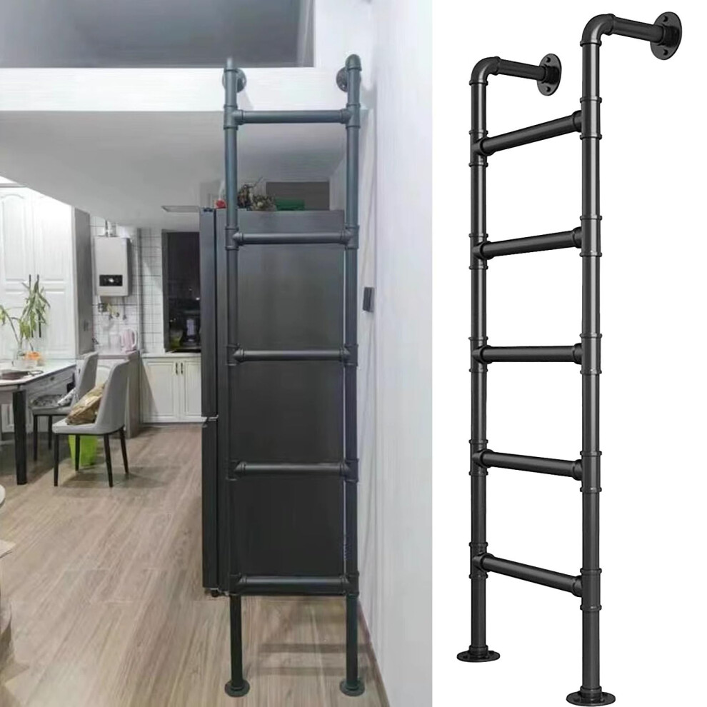 Metal Wall Mounted Bunk Bed Ladder 51In Heavy Duty Wrought Iron Loft Ladder 330Lbs Capacity 9771547922087