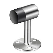 3 Inch Zinc Alloy Floor Mounted Door Stopper with Rubber Bumper, Wall Protection and Easy Installation