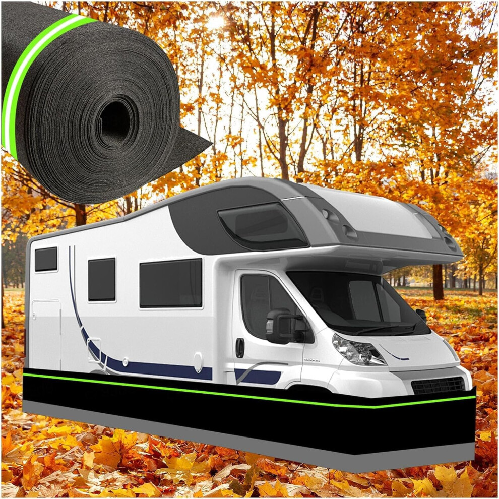 Rv Skirt Nodrill Installation Kit, Windproof Snowproof Heatinsulating Rv Side Skirt 2.6Ft X 98Ft 9330225432340