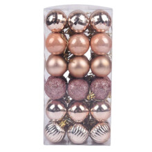 (Rose gold) Colorful Christmas Ball Xmas Tree Decoration Pendant Shatterproof Hanging Decorations Xmas New Year Home Ornaments