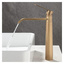 Antique Bronze Bathroom Sink Faucet 280mm Deck Mounted Brass Basin Tap with Easy Clean Surface and Ergonomic Handle Design