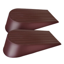 Extra Large Rubber Door Stopper 2 Pack Brown – Heavy Duty Non Slip Wedge for Heavy Doors