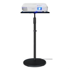 Adjustable Height Projector Stand with Heavy Duty Metal Tray for Home Theater and Office Presentations