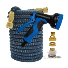 100ft Expandable Garden Hose with Connector, Pressure Flexible Water Hose for Car Wash and Gardening