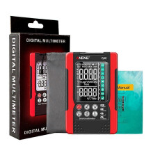 (Red) Digital Multimeter 6000 Counts True RMS Auto Ranging Voltmeter Volt Resistance