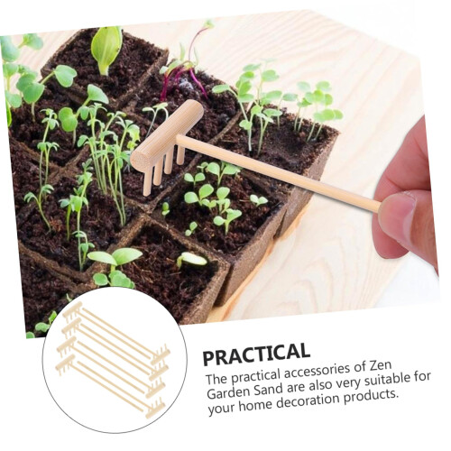 8Pcs Mini Zen Garden Rake Set for Desk, Tabletop Sand Garden Tools with Multiple Rake Styles 1