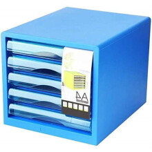 A4 Desktop File Organizer Plastic Storage Box with Large Capacity for Home and Office (Color A), Small