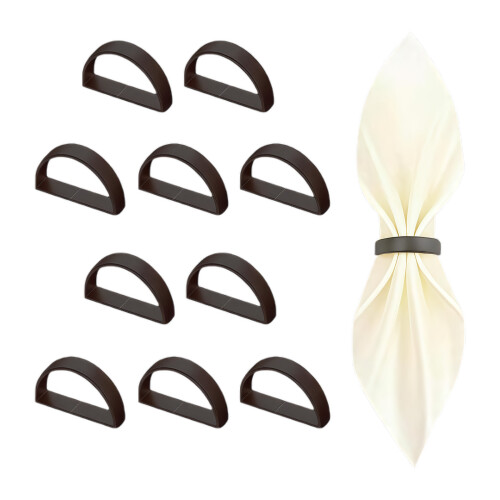 10Pcs Classical Half Circle Napkin Rings For Everyday And