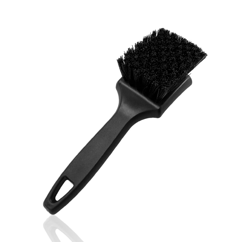Car Detailing Brush With Stiff Bristles, Deep Cleaning Wheel Hub And Carpet Scrub Brush Black 9771547922667
