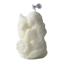 Bougie parfumée en cire de soja, bougie décorative,-F692 blanc