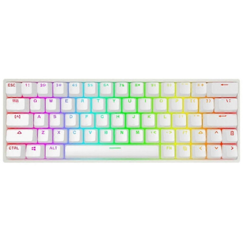 (GBN, White) Mechanical Game Keyboard with Gateron Glacier Optical Switch RGB Programmable