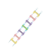 (A) Bird Perch Natural Wood Bird Ladder Stand Parrots Platform Cage Accessories