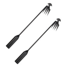 Garden Weeding Tool 13 Inch Manual Weed Remover with FourTooth Manganese Steel for Deep Root Removal 2 Pack
