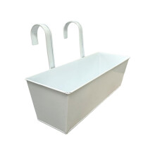 Large Hanging Planter Box for Balcony Railings and Porch Fence, SpaceSaving Large Capacity Flower Pots