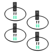 4 Pack 5 Inch Wall Mounted Plant Holder Rings, Durable Iron Flower Pot Hanger for Indoor Outdoor Balcony Garden