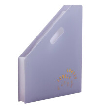 (Vertical section, Light blue) Multi-Layer Expandable Folder A4 13 Pocket Accordion Paper Organizer for Office