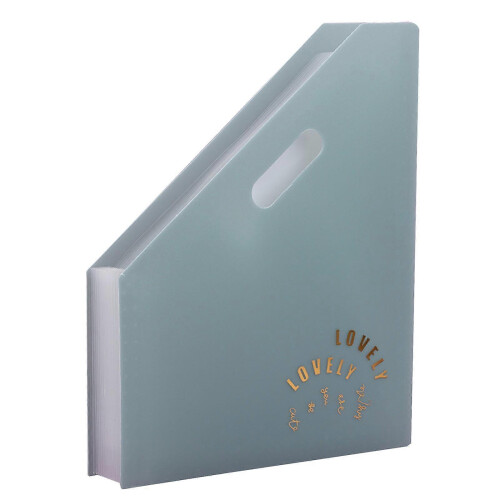 (Vertical section, Light Green) Multi-Layer Expandable Folder A4 13 Pocket Accordion Paper Organizer for Office